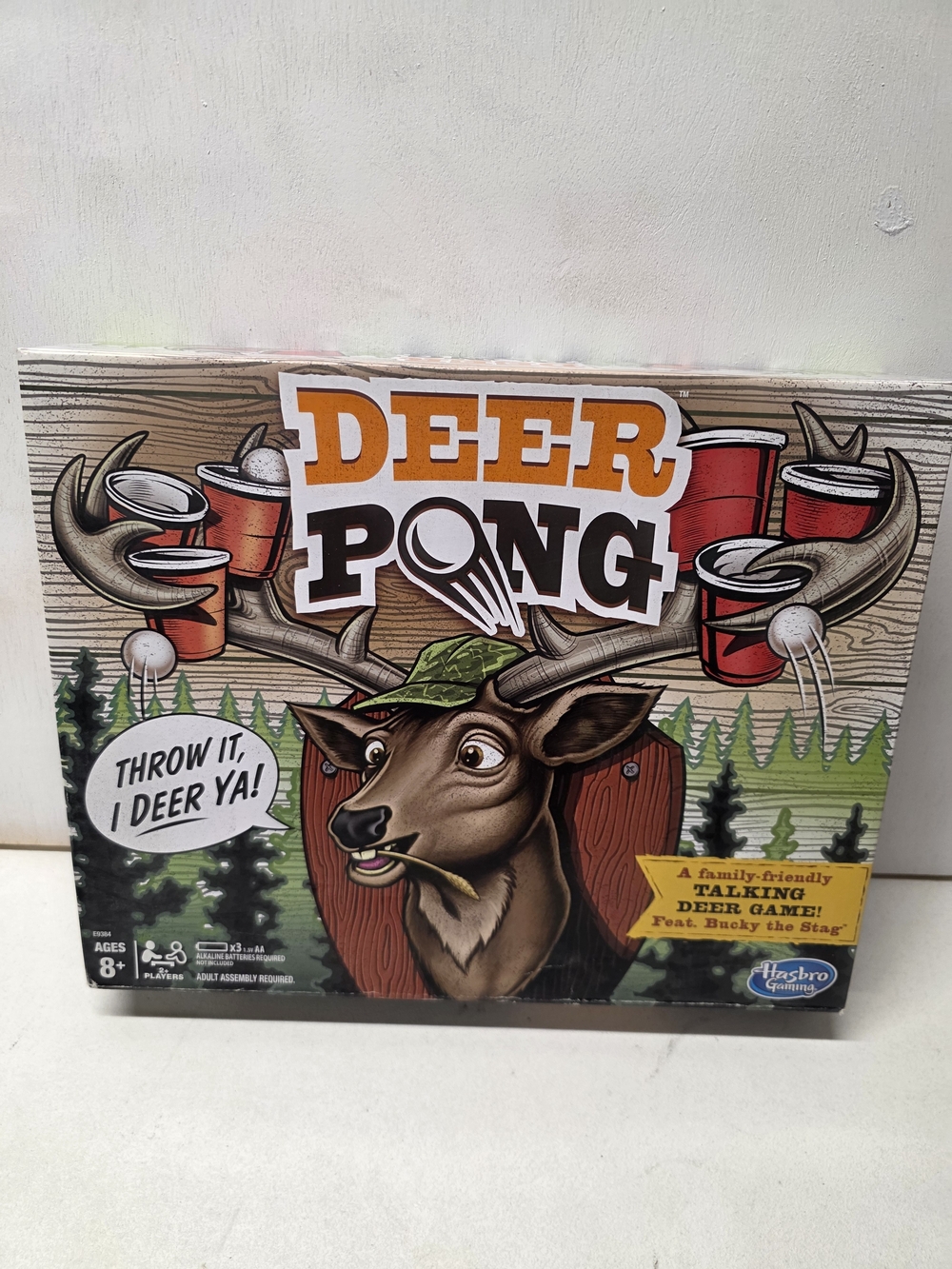 Hasbro Deer Pong Talking Deer Game Bucky the Stag E9386 New Unopened 2020